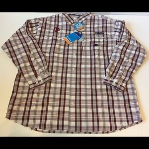 NWT XL Mens Columbia Texas A&M Aggies Button Shirt